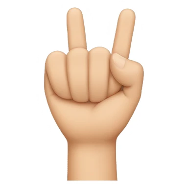 finger closest to the middle held up sticker