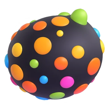 rounded shiny playful celular sticker