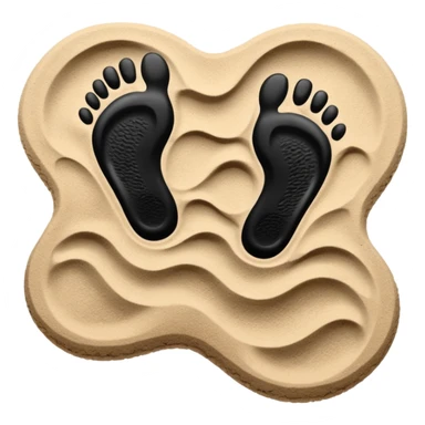 black foot prints  sticker