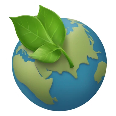 globe with a leaf around it sticker