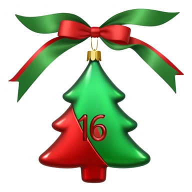 the numbers "1637" christmas festive  sticker