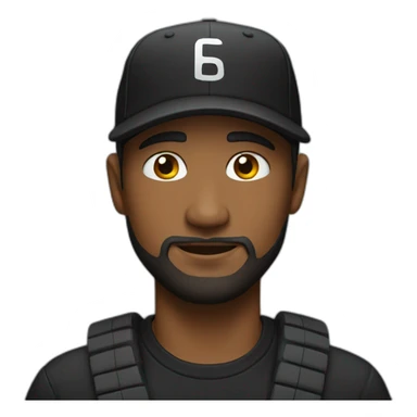 Man in black cap sticker