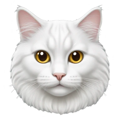 white siberian cat sticker