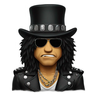 Slash from Guns'N'Roses face sticker