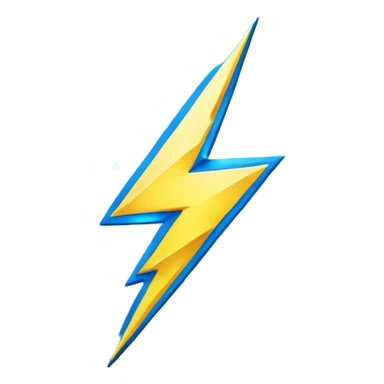 blue lightning bolt sticker