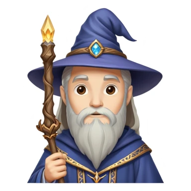Un mago con un palo de hechizos sticker