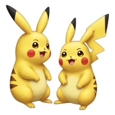 PregnantPikachu-largeround-belly sticker