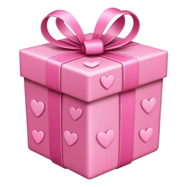 pink present with light_pink hearts sticker