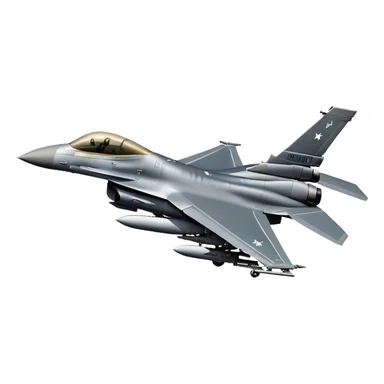 F-16 Fighting Falcon - General Dynamics (Stealth grey) sticker