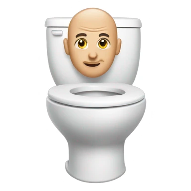 bald skibidi toilet sticker