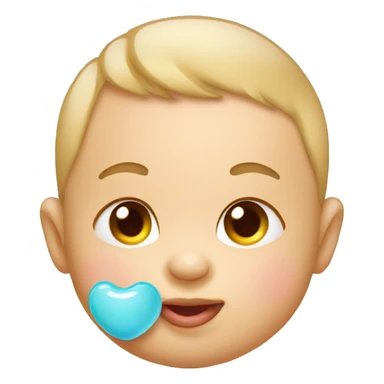 baby with pacifier sticker