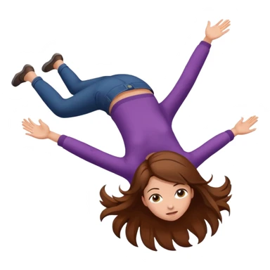 falling girl sticker
