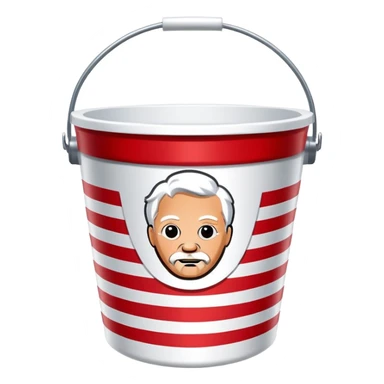 kfc bucket white and red stripes empty sticker