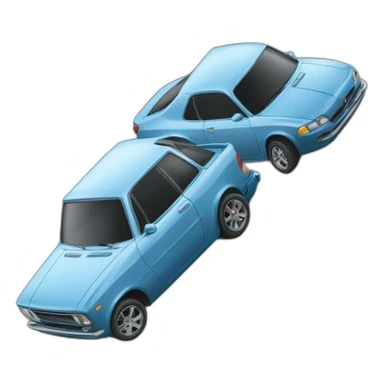 Two cars drifting side by side sticker