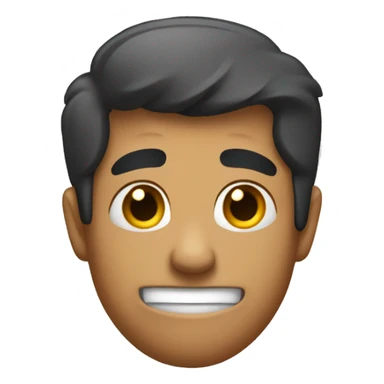 shoulder shug, confusion, little smile sticker