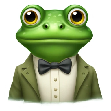 Curious snob frog sticker