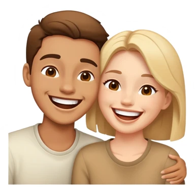 two close friends laughing together sticker