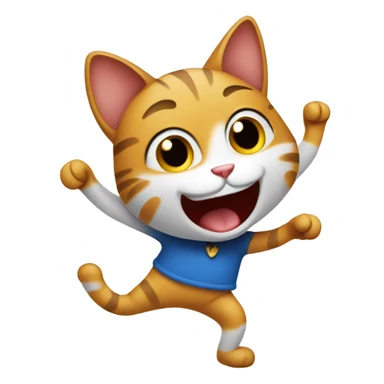 Silly dancing cat  sticker