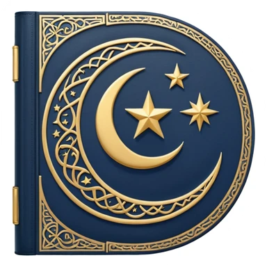 Closed Quran with the Islamic Symbol on it (moon and star) sticker