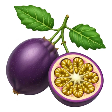 passion fruit with leaf sticker