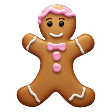 Gingerbread cookies with light pink icing sticker