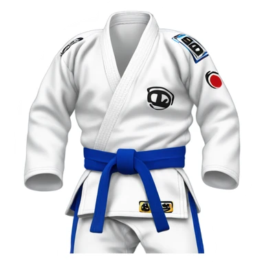 Jiujitsu gi with blue belt sticker