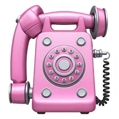 pink callphone setting gear sticker