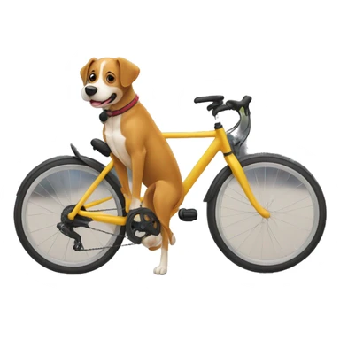Cachorro em cima de bicicleta  sticker