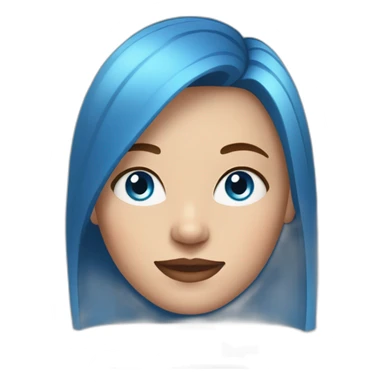 woman with blue eyes and straight medium length red hair sticker