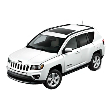 White 2013 Jeep Compass realistic  sticker
