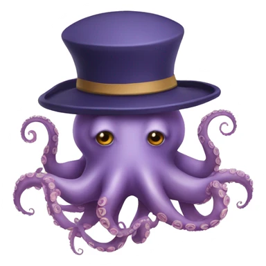 octopus with a hat sticker