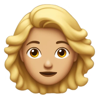 Una mujer durmiendo morena con el pelo ondulado  sticker