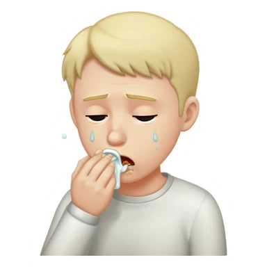 Vomiting man sticker