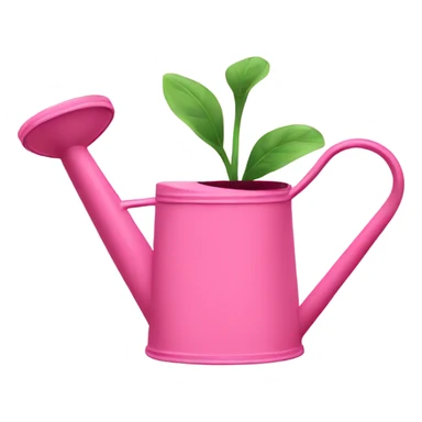 Pink watering can sticker