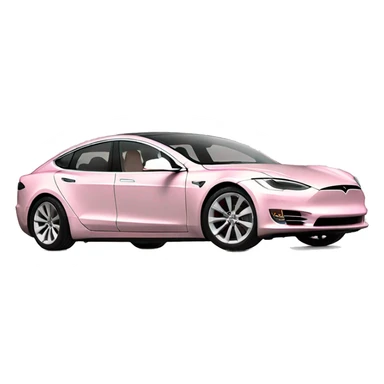 Light pink tesla sticker