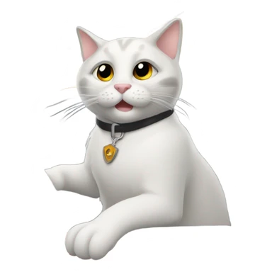 A cat driving a car sticker