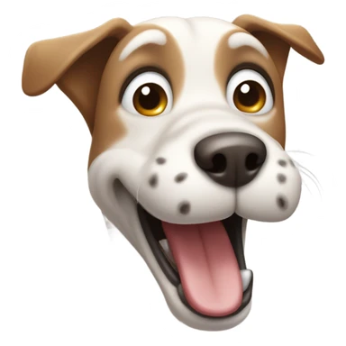 Dog with goofy teeth sticker