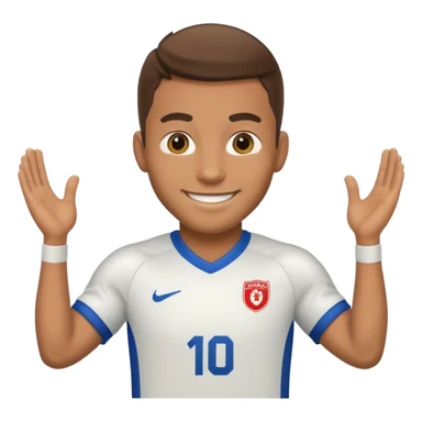 footballer with a jursy sticker