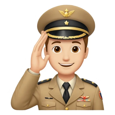 A man saluting sticker