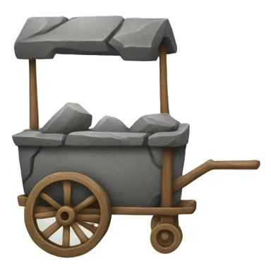 Cart with stone sticker