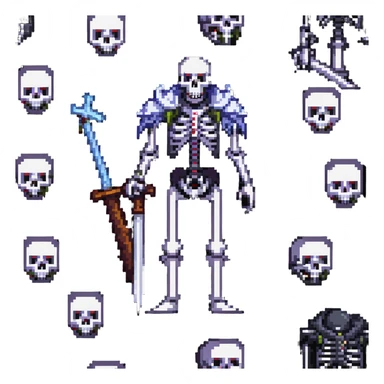 undead necromancer overlord with army of skeletons sticker