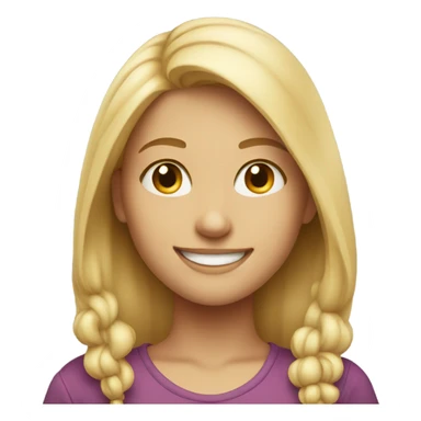 smiling blonde girl portrait sticker