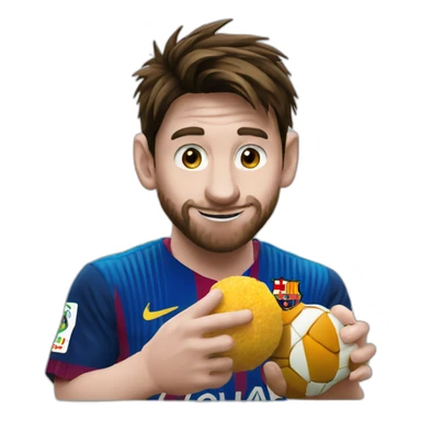 MESSI qui mange un bonbon sticker