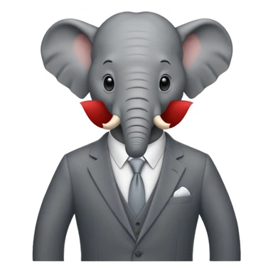 The elephand went in a suit
 sticker