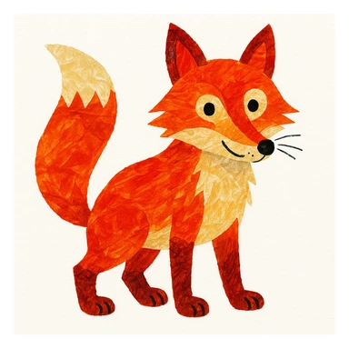 Eric carle fox sticker