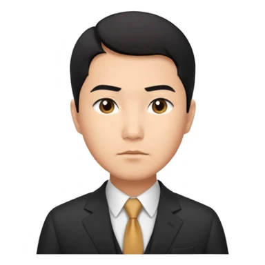 a financier asian man  sticker