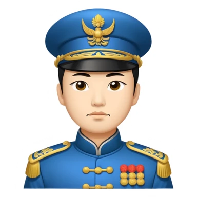 Chinese Qing dynasty soldier sticker