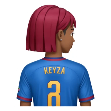 buat costum seperti diatas buat mirip hanya pakaian saja tidak pakai orang dan dari belakang barcelona nama punggung keyza dan nomor punggung 15 menghadap belakang custom belakangnya baju belakangnya sticker