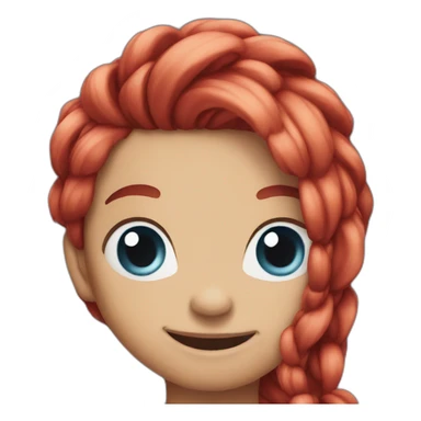 Stich with long red hair sticker