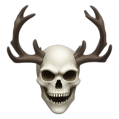 Wendigo with deer skull head  sticker